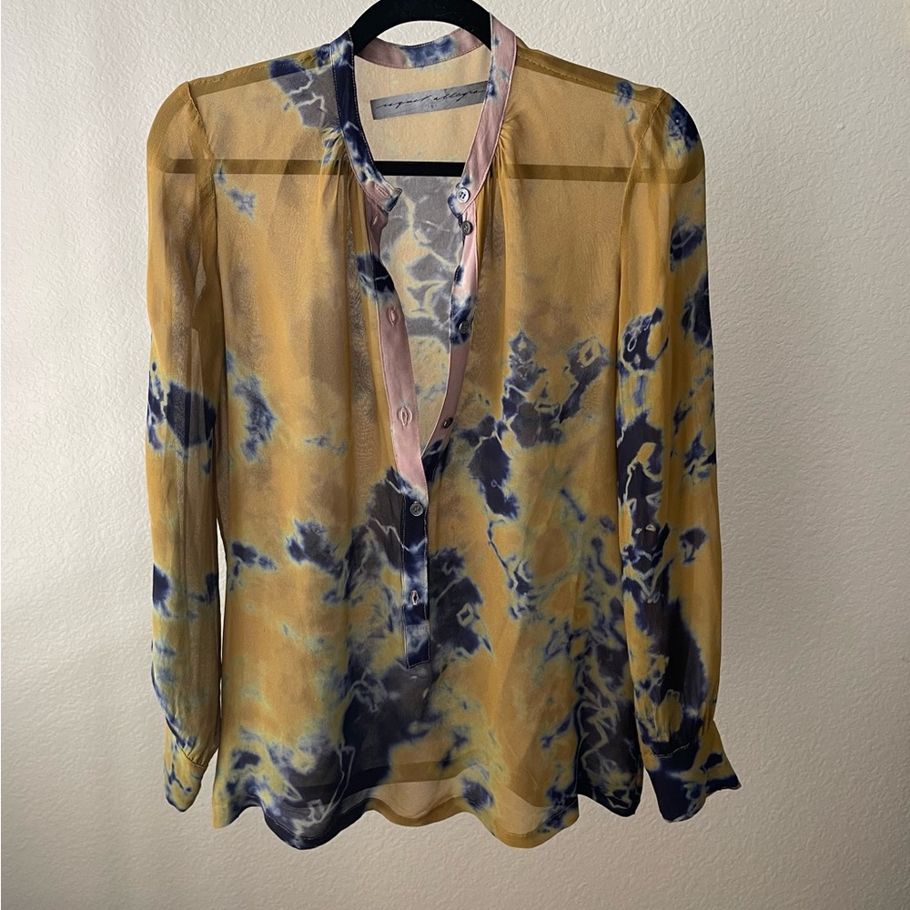 Sheer Tie-Dye Blouse